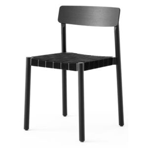 Betty TK1 Stacking chair - / Linen straps by &tradition Black