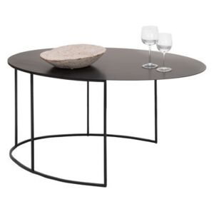 Slim Irony Coffee table - Oval - H 42 cm by Zeus Black
