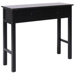 VidaXL Console Table Black 90x30x77 cm Wood