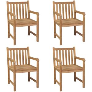 VidaXL Outdoor Chairs 4 pcs Solid Teak Wood