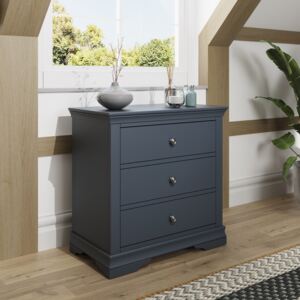 Florence Midnight Grey Painted 3 Drawer Chest