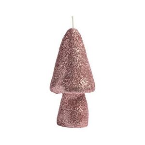 Glitter Mushroom Candle - / Small - Ø 5.5 x H 12.5 cm by & klevering Pink