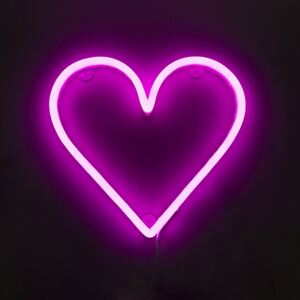 Wall lamp Pink Neon with Remote Control incl. LED - Heart