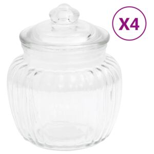 150711 Storage Jars 4 pcs 500 ml Glass