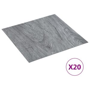 330164 Self-adhesive Flooring Planks 20 pcs PVC 1,86 m² Light Grey