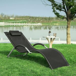 SoBuy Outdoor Garden Sun Lounger Relaxing ReclinerOGS38-SCH