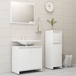 VidaXL 3 Piece Bathroom Furniture Set White Chipboard