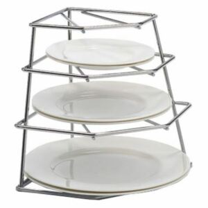 Delfinware Chrome Four Tiered Plate Stacker