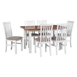 FURNITOP Dining Set DX29 - Table WENUS 2S + Chairs MILANO 1 ( 6pcs.)