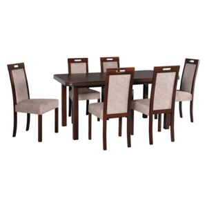 FURNITOP Dining Set DX38 - Table WENUS 5 + Chairs ROMA 5 ( 6pcs.)