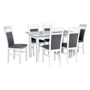 FURNITOP Dining Set DX33 - Table WENUS 2S + Chairs MILANO 6 ( 6pcs.)