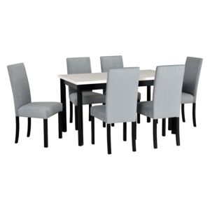 FURNITOP Dining Set DX36 - Table MODENA 1P + Chairs ROMA 2 ( 6pcs.)