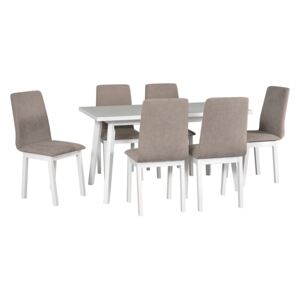 FURNITOP Dining Set DX39 - Table OSLO 5 + Chairs HUGO 5 ( 6pcs.)