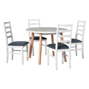 FURNITOP Dining Set DX9 - Table OSLO 3 + Chairs NILO 8 ( 4pcs.)