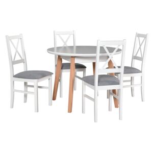 FURNITOP Dining Set DX10 - Table OSLO 4 + Chairs NILO 10 ( 4pcs.)