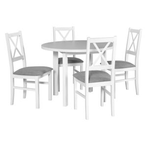 FURNITOP Dining Set DX11 - Table POLI 2 + Chairs NILO 10 ( 4pcs.)