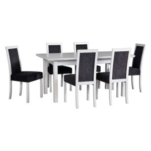 FURNITOP Dining Set DX37 - Table WENUS 5LS + Chairs ROMA 3 ( 6pcs.)