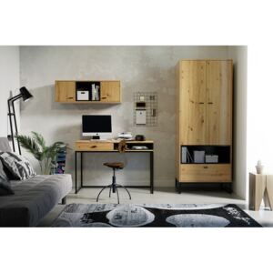 FURNITOP Modular Youth Furniture OLIER 3 oak artisan / black