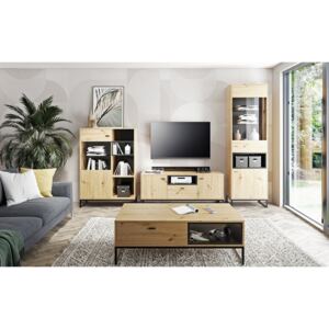 FURNITOP Living Room Furniture OLIER 1 oak artisan / black