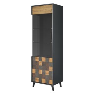 FURNITOP Display Cabinet SOUL anthracite / decor