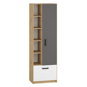 FURNITOP Bookcase FIJI FJ03 60 artisan oak / white / anthracite