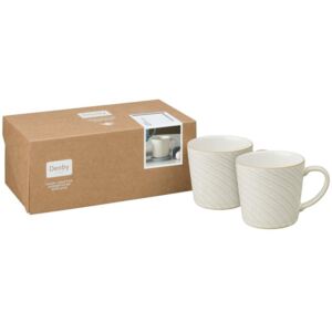 Denby Impression Cream Set Of 2 Accent Large Mugs