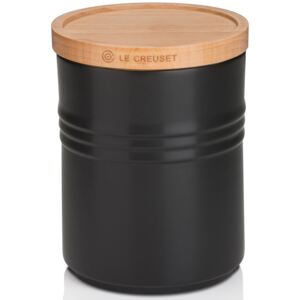 Le Creuset Stoneware Medium Storage Jar Satin Black