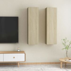 VidaXL TV Cabinets 2 pcs Sonoma Oak 30.5x30x110 cm Chipboard