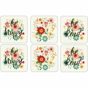 Pimpernel Set Of 6 Coasters Groovy Floral
