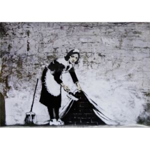 Poster Banksy Street Art - Cleaning Maid, (59 x 42 cm)