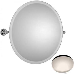 Samuel Heath Style Moderne Round Tilting Mirror L6745 Polished Nickel XL