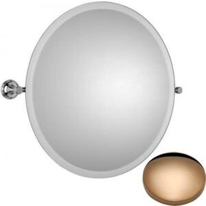Samuel Heath Style Moderne Round Tilting Mirror L6745 Antique Gold XL