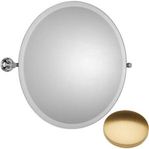 Samuel Heath Style Moderne Round Tilting Mirror L6745 Brushed Gold Gloss Regular
