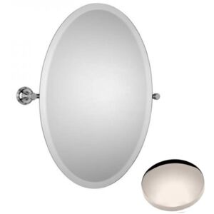 Samuel Heath Style Moderne Oval Tilting Mirror L6746-XL Polished Nickel