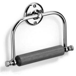 Samuel Heath Curzon Toilet Roll Holder With Wooden Roller N20 Chrome Plated