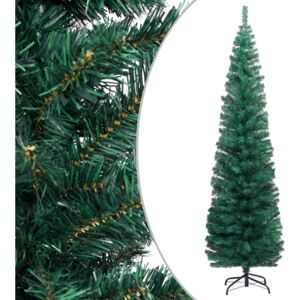 VidaXL Slim Artificial Christmas Tree with Stand Green 180 cm PVC