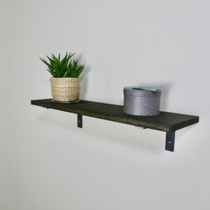 ZIITO H1 - Wood shelf with steel bracket below shelf