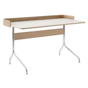 Pavillion AV17 Desk - / Wood & Cream by &tradition White/Natural wood/Metal