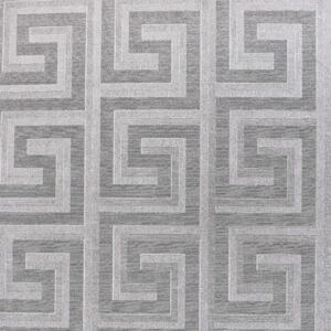 Arthouse Greek Key Foil Silver Wallpaper Sample