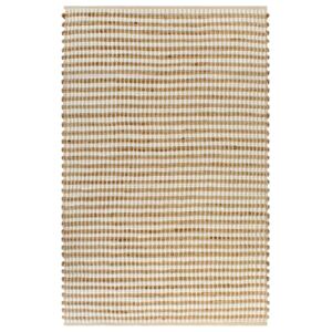 VidaXL Hand-Woven Jute Area Rug Fabric 120x180 cm Natural and White