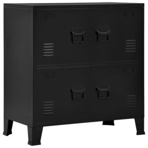 VidaXL Filing Cabinet with 4 Doors Industrial Black 75x40x80 cm Steel
