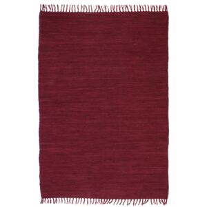 VidaXL Hand-woven Chindi Rug Cotton 200x290 cm Burgundy