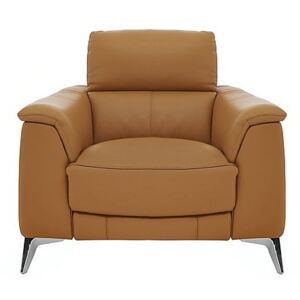 Odyssey Leather Recliner Armchair with Power Headrests - Yellow- World of Leather