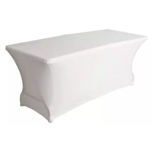 Perel Rectangular Table Cover Stretch White