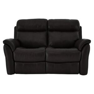 Relax Station Revive 2 Seater Leather Sofa - Black- World of Leather