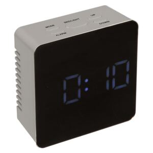 Perel Digital Alarm Clock 8.2 x 8.2 cm Mirror Effect