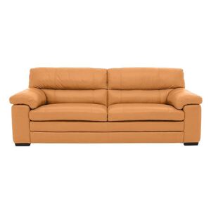 Cozee 3 Seater Pure Premium Leather Sofa - Yellow- World of Leather