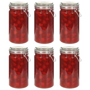 VidaXL Storage Jars with Clip Closure 6 pcs 1000 ml