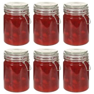 VidaXL Storage Jars with Clip Closure 6 pcs 750 ml