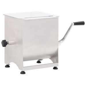 VidaXL Meat Mixer with Gear Box Silver Stainless Steel